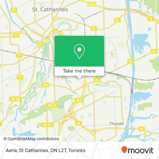 Aerie, St Catharines, ON L2T map