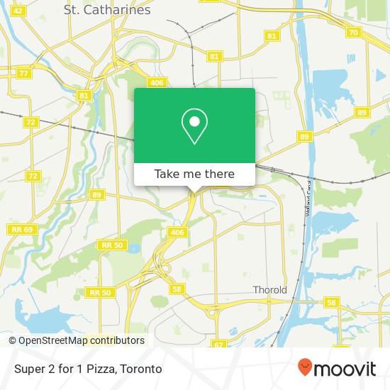 Super 2 for 1 Pizza map