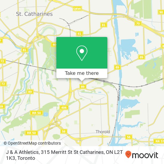 J & A Athletics, 315 Merritt St St Catharines, ON L2T 1K3 map