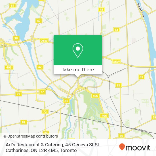 Art's Restaurant & Catering, 45 Geneva St St Catharines, ON L2R 4M5 map