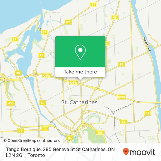 Tango Boutique, 285 Geneva St St Catharines, ON L2N 2G1 map