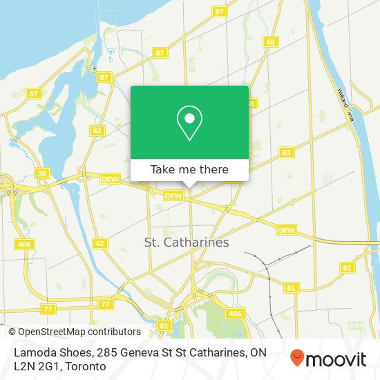 Lamoda Shoes, 285 Geneva St St Catharines, ON L2N 2G1 map