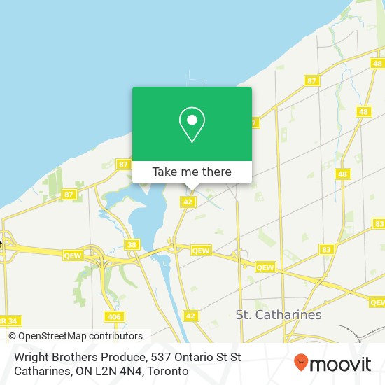 Wright Brothers Produce, 537 Ontario St St Catharines, ON L2N 4N4 plan