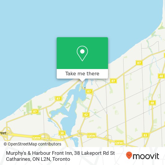 Murphy's & Harbour Front Inn, 38 Lakeport Rd St Catharines, ON L2N plan