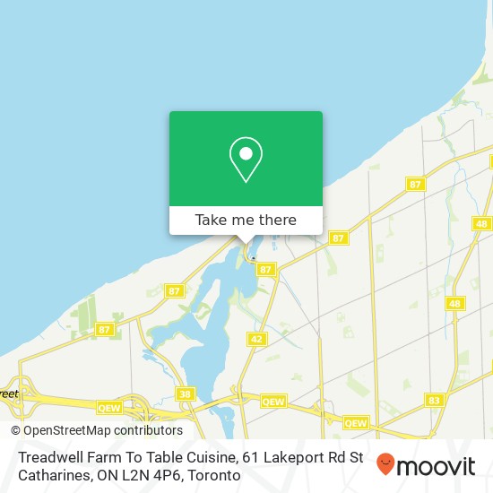 Treadwell Farm To Table Cuisine, 61 Lakeport Rd St Catharines, ON L2N 4P6 map