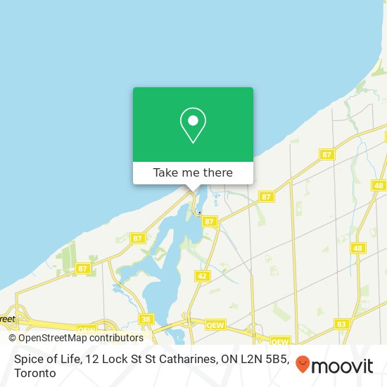 Spice of Life, 12 Lock St St Catharines, ON L2N 5B5 plan