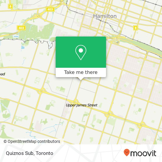 Quiznos Sub, 841 Upper James St Hamilton, ON L9C map