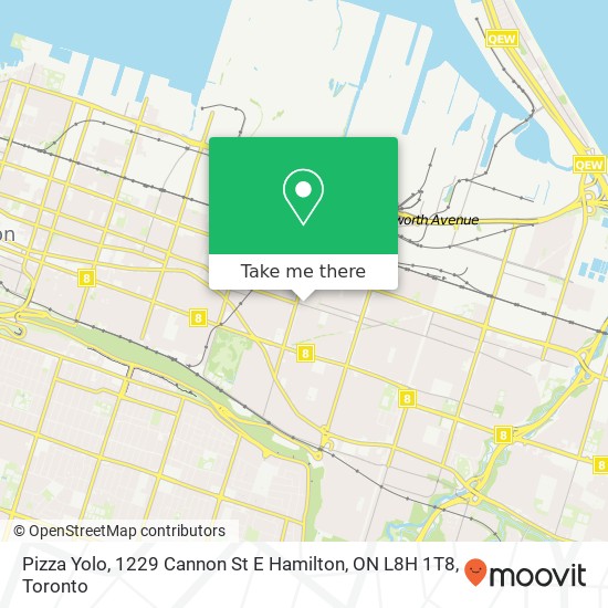 Pizza Yolo, 1229 Cannon St E Hamilton, ON L8H 1T8 map