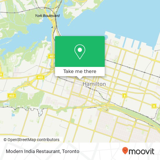Modern India Restaurant, 163 Main St W Hamilton, ON L8P map
