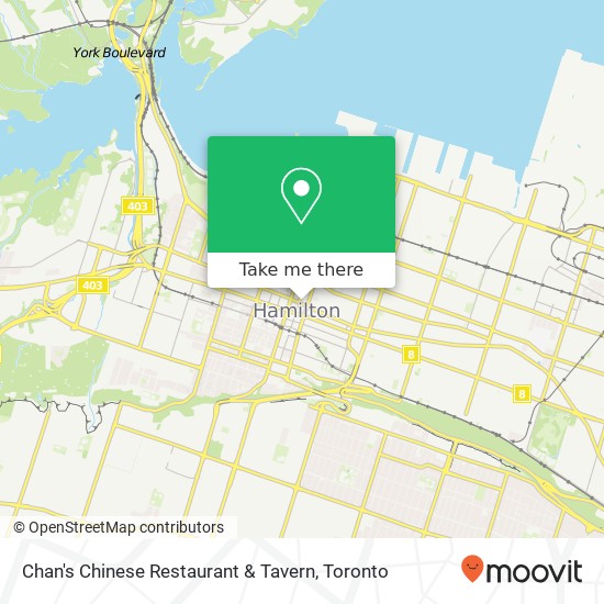 Chan's Chinese Restaurant & Tavern, 49 King St E Hamilton, ON L8N 1A5 plan