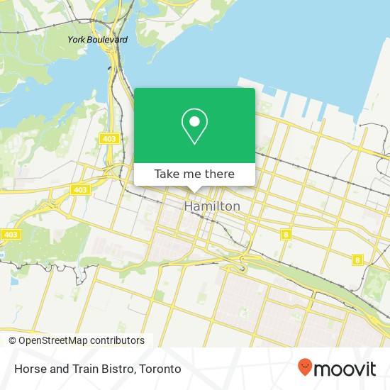 Horse and Train Bistro, 123 King St W Hamilton, ON L8P 4S8 map