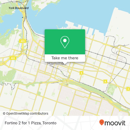 Fortino 2 for 1 Pizza, 237 King St E Hamilton, ON L8N 1B6 plan