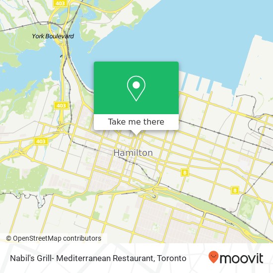 Nabil's Grill- Mediterranean Restaurant, 1 Wilson St Hamilton, ON L8R 1C4 map
