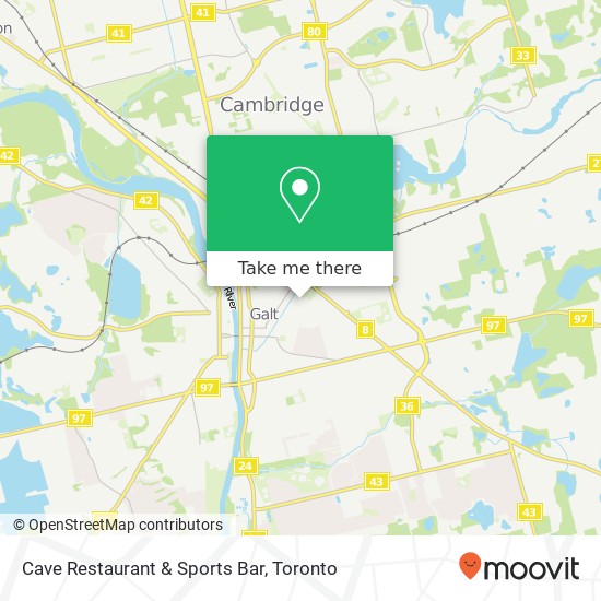 Cave Restaurant & Sports Bar, 105 Shade St Cambridge, ON N1R 4J7 map