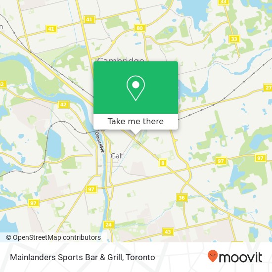 Mainlanders Sports Bar & Grill map