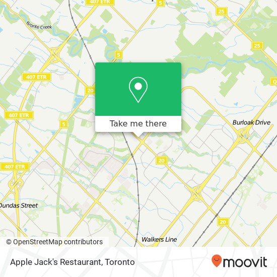 Apple Jack's Restaurant, 2020 Appleby Line Burlington, ON L7L 6M6 map