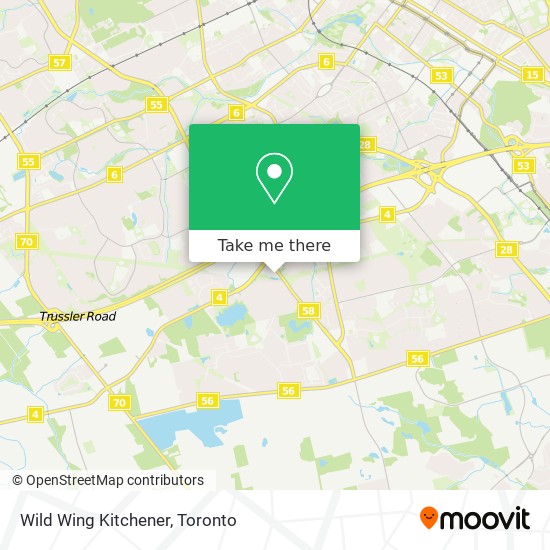Wild Wing Kitchener map