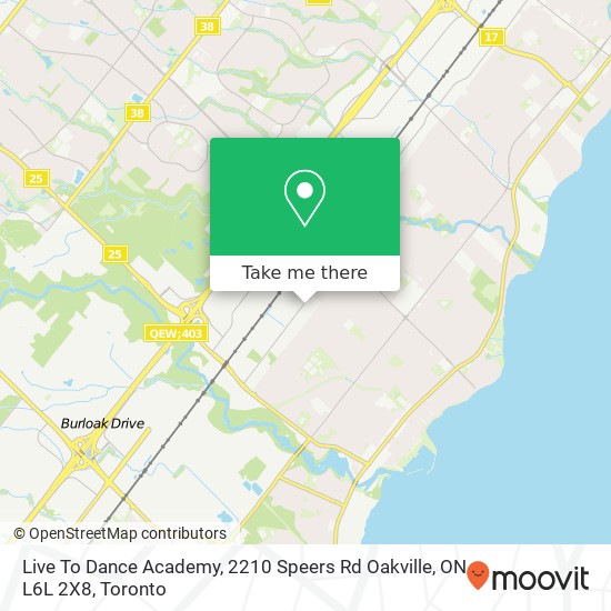 Live To Dance Academy, 2210 Speers Rd Oakville, ON L6L 2X8 map