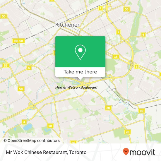 Mr Wok Chinese Restaurant, 525 Highland Rd E Kitchener, ON N2M 3W9 plan