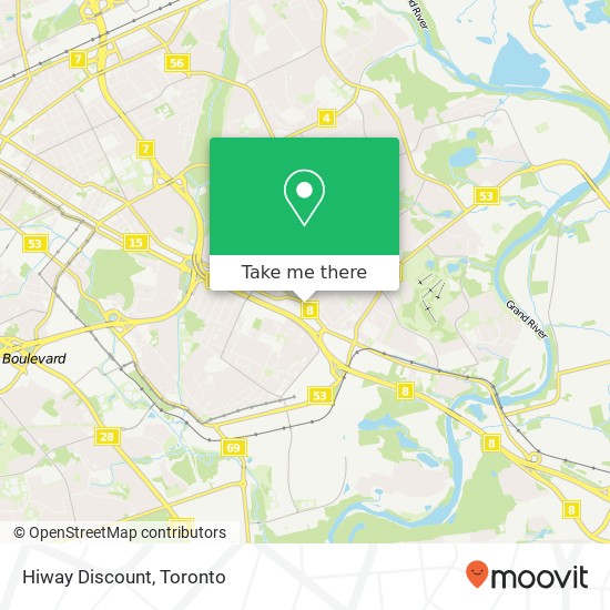 Hiway Discount, 1375 Weber St E Kitchener, ON N2A map