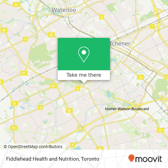 Fiddlehead Health and Nutrition, 438 Highland Rd W Kitchener, ON N2M 3C7 map