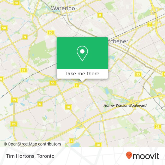 Tim Hortons, 465 Highland Rd W Kitchener, ON N2M 3C6 map