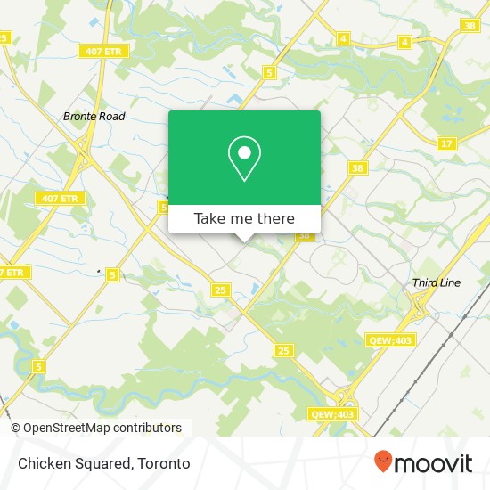 Chicken Squared, 2893 Westoak Trails Blvd Oakville, ON L6M map