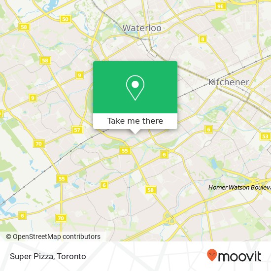 Super Pizza, 101 Hazelglen Dr Kitchener, ON N2M 5A2 map