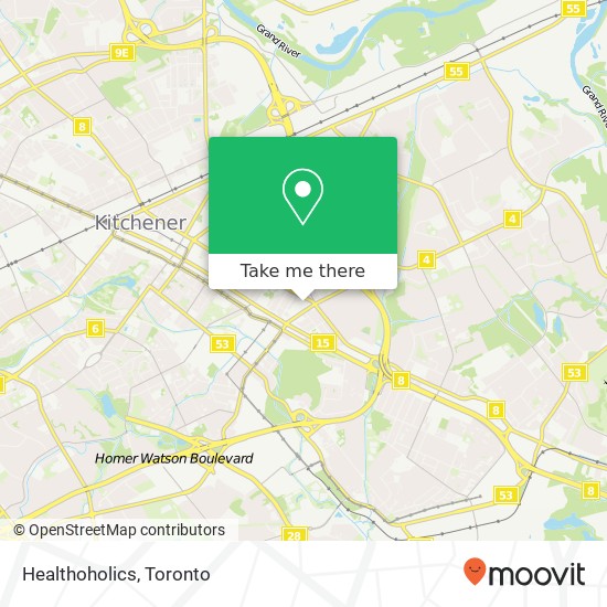 Healthoholics, 120 Ottawa St N Kitchener, ON N2H 3K5 map