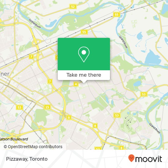 Pizzaway, 1005 Ottawa St N Kitchener, ON N2A 1H2 plan