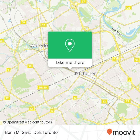 Banh Mi Givral Deli, 682 King St W Kitchener, ON N2H map