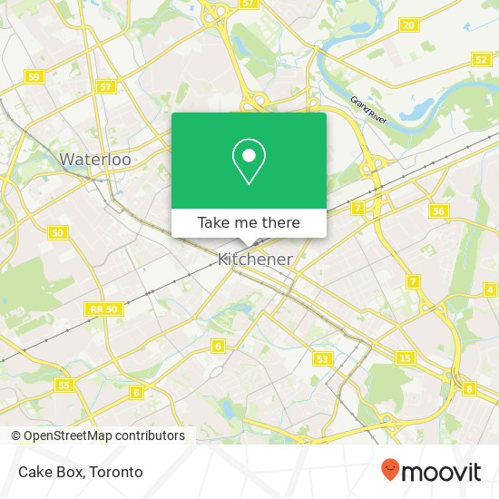 Cake Box, 70 Victoria St N Kitchener, ON N2H 5C2 map