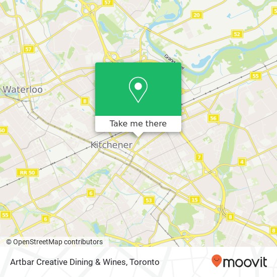 Artbar Creative Dining & Wines, 101 Queen St N Kitchener, ON N2H 6P7 map