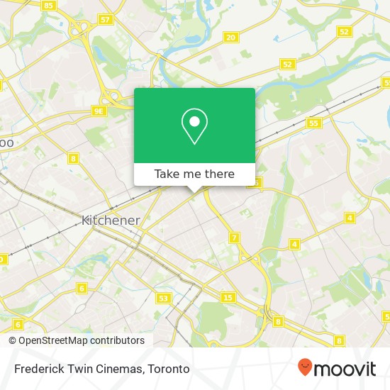 Frederick Twin Cinemas map