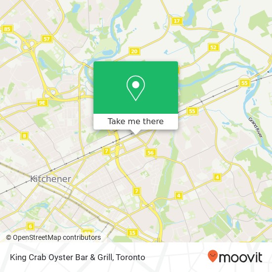 King Crab Oyster Bar & Grill, 907 Victoria St N Kitchener, ON N2B 3C3 map