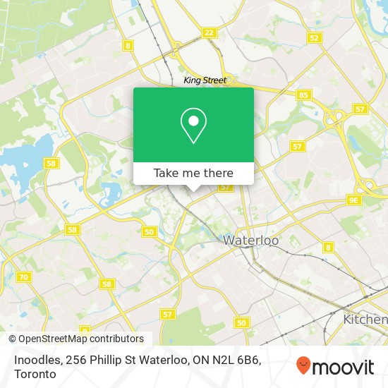 Inoodles, 256 Phillip St Waterloo, ON N2L 6B6 plan