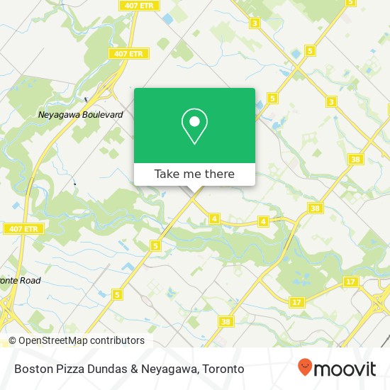 Boston Pizza Dundas & Neyagawa, 499 Dundas St W Oakville, ON L6M 1L9 plan