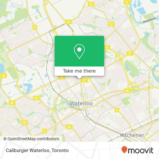 Caliburger Waterloo, 255 King St N Waterloo, ON N2J 4V2 map