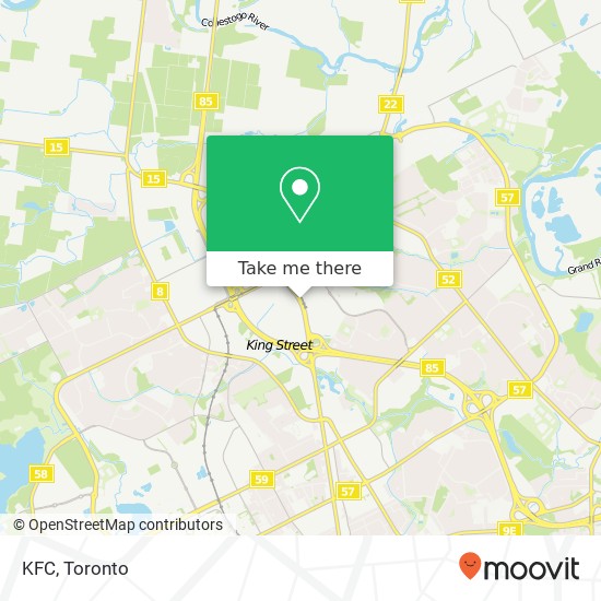 KFC, 550 King St N Waterloo, ON N2L map