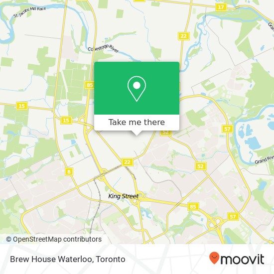 Brew House Waterloo map