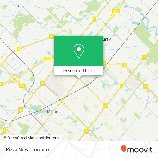Pizza Nova, 890 Main St E Milton, ON L9T plan