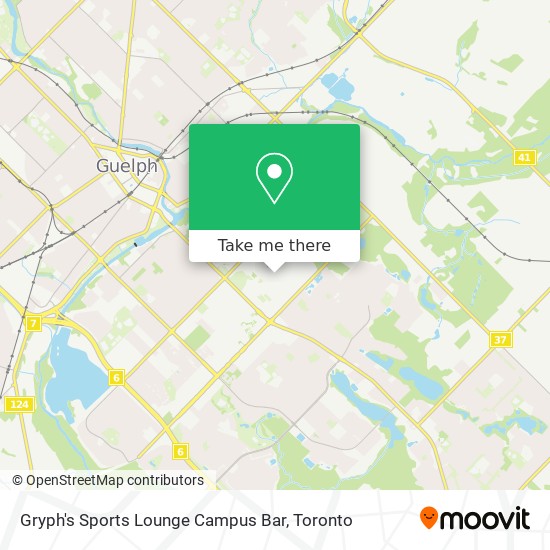 Gryph's Sports Lounge Campus Bar map