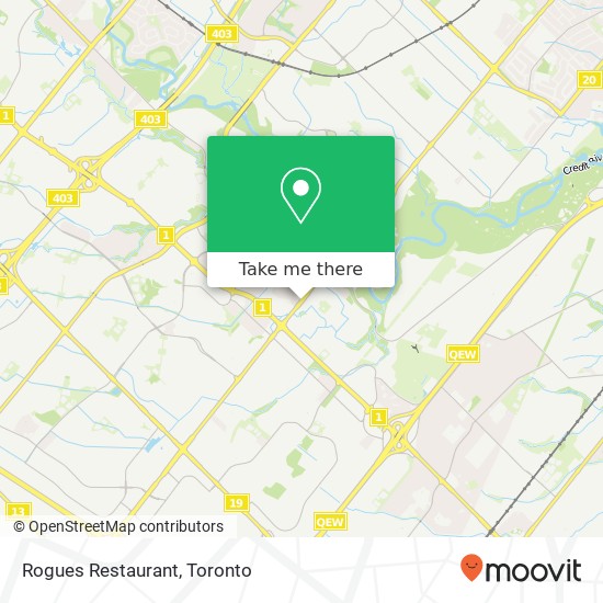 Rogues Restaurant, 1900 Dundas St W Mississauga, ON L5K map