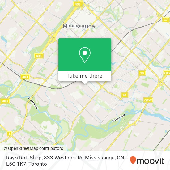 Ray's Roti Shop, 833 Westlock Rd Mississauga, ON L5C 1K7 map