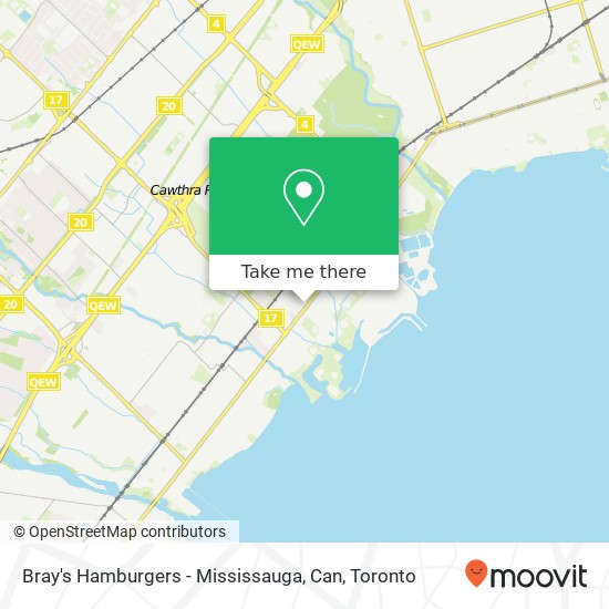 Bray's Hamburgers - Mississauga, Can, 845 Lakeshore Rd E Mississauga, ON L5E 1C9 map
