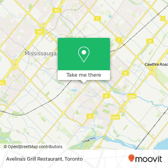 Avelina's Grill Restaurant, 3050 Confederation Pkwy Mississauga, ON L5B 3Z6 map