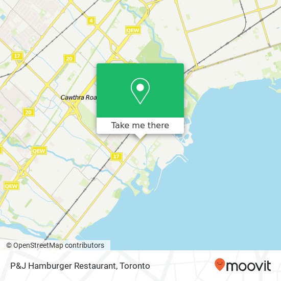 P&J Hamburger Restaurant, 943 Lakeshore Rd E Mississauga, ON L5E map