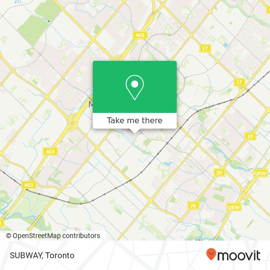 SUBWAY, 325 Central Pkwy W Mississauga, ON L5B 3X9 plan