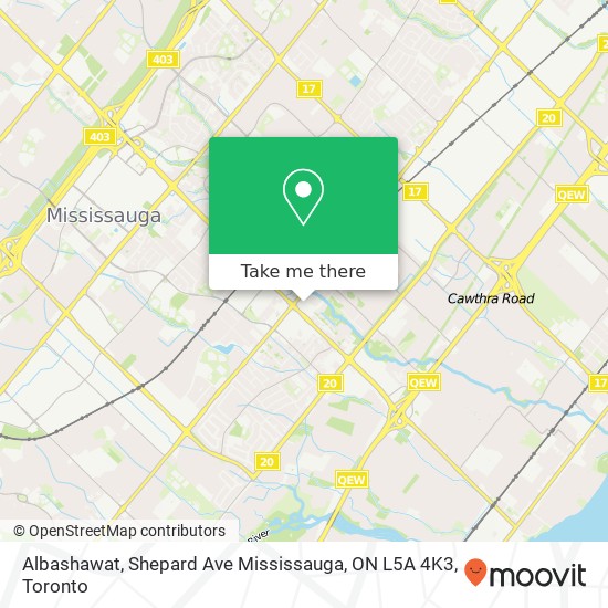 Albashawat, Shepard Ave Mississauga, ON L5A 4K3 map