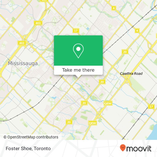 Foster Shoe, 157 Dundas St E Mississauga, ON L5A map